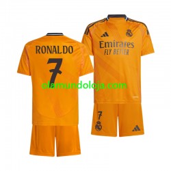 Camisola Real Madrid Cristiano Ronaldo 7 Criança Equipamento Segundo 2024-2025 Manga Curta